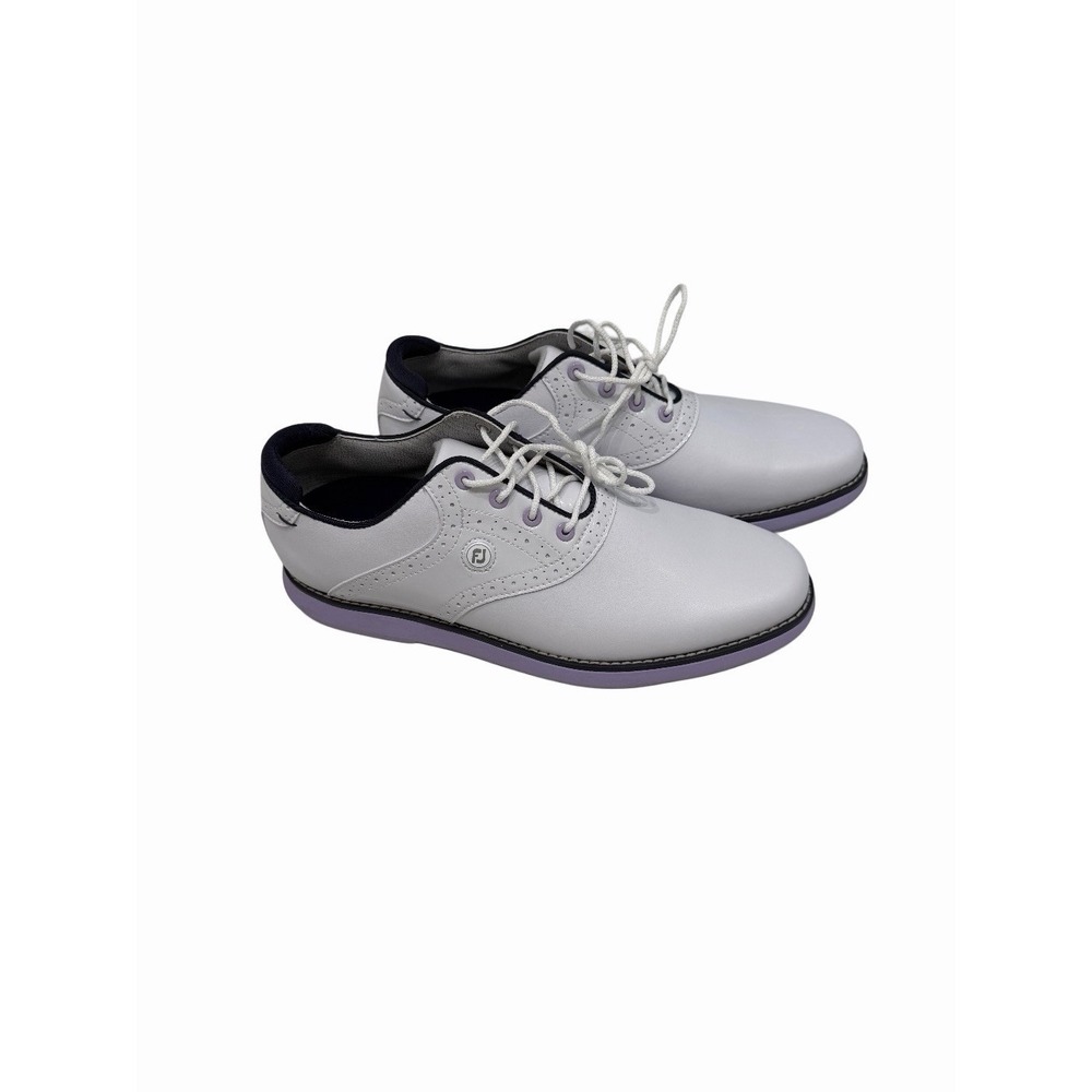 FootJoy Womens Traditions Golf Shoes - White/Purple 97929 Size 8 NWOB